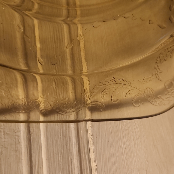 PLATE 1 - Vintage Federal Depression Glass Madrid Amber Lunch Plate 9" - Picture 5 of 6